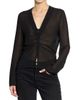 MM6 Maison Margiela Women's Chiffon Gathered Zip-Front Top - 3