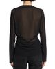 MM6 Maison Margiela Women's Chiffon Gathered Zip-Front Top - 5
