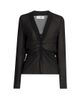 MM6 Maison Margiela Women's Chiffon Gathered Zip-Front Top - 7