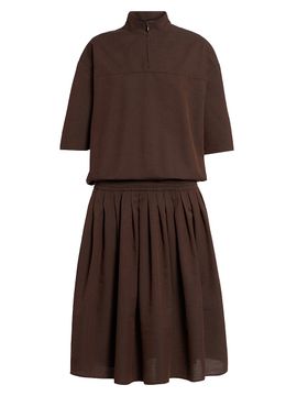 MM6 Maison Margiela Women's Cotton-Wool Canvas Midi Dress