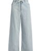 MM6 Maison Margiela Women's Drawstring Mid-Rise Wide-Leg Jeans - 1