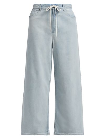 MM6 Maison Margiela Women's Drawstring Mid-Rise Wide-Leg Jeans