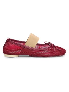 MM6 Maison Margiela Women's Elastic Mesh Ballet Flats