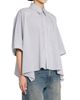 MM6 Maison Margiela Women's Pinstriped Cotton-Blend Poplin Shirt - 4