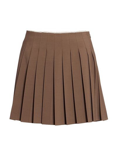 MM6 Maison Margiela Women's Pleated Wool-Blend Miniskirt
