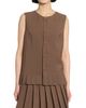 MM6 Maison Margiela Women's Pleated Wool-Blend Tunic Top - 3