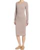 MM6 Maison Margiela Women's Rib-Knit Cotton-Wool Sheath Midi Dress - 4