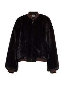 MM6 Maison Margiela Women's Sports Faux Fur Jacket