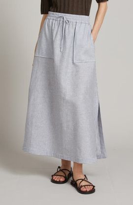 MM by Max Mara MM by Max Mara Sumero Stripe Linen Blend Skirt