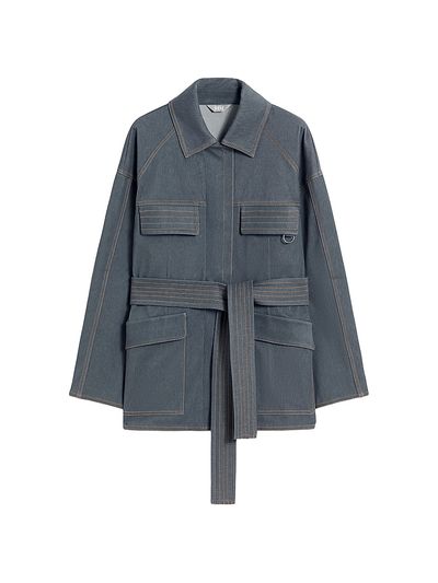 MM Max Mara Women's Denim Jersey Saharan Jacket