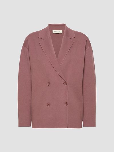 MM Max Mara Women's Double Breasted Jacket in Viscose Crepe Yarn