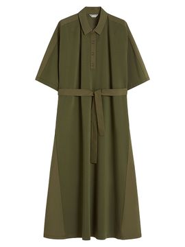MM Max Mara Women's Jersey and Cotton Poplin Polo Dress