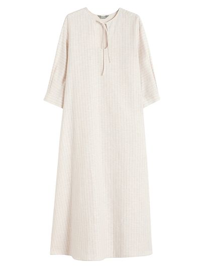 MM Max Mara Women's Linen and Cotton Maxi Kaftan Dress