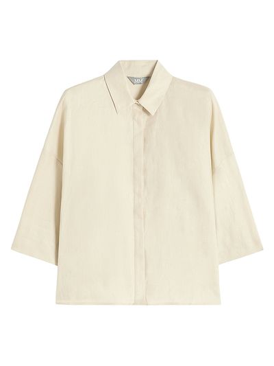 MM Max Mara Women's Linen Canvas Boxy Shirt