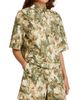 MM Max Mara Women's Printed Cotton Cropped Shirt - 4