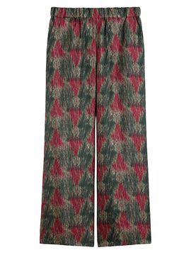 MM Max Mara Women's Printed Silk Palazzo Trousers