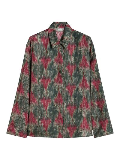 MM Max Mara Women's Printed Silk Shirt