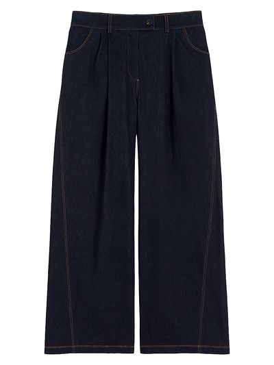 MM Max Mara Women's Straight Fit Denim Look Trousers