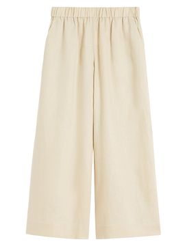 MM Max Mara Women's Straight Fit Linen Canvas Trousers