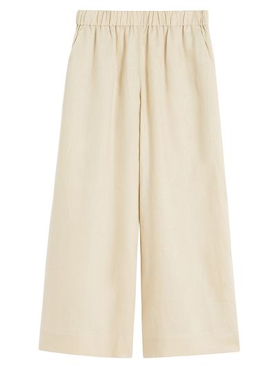 MM Max Mara Women's Straight Fit Linen Canvas Trousers