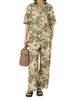 MM Max Mara Women's Wide Fit Printed Cotton Trousers - 2