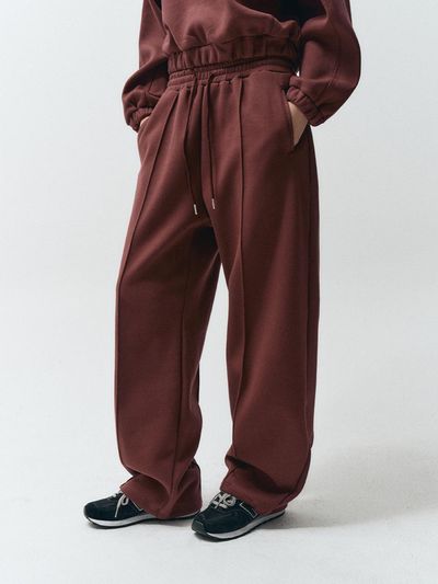 MMAK LOGO STRING PANTS, BURGUNDY
