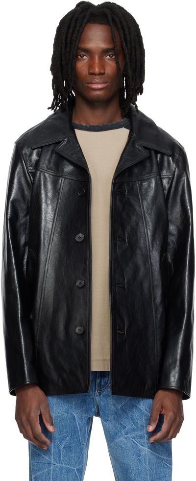 MMIC MMIC Black Boulevard Leather Coat
