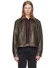 MMIC MMIC Brown Aged Leather Jacket - 1