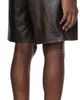 MMIC MMIC Brown Deadend Leather Shorts - 3
