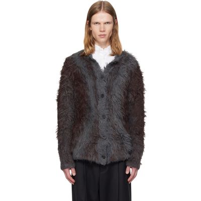 MMIC MMIC Gray & Brown Shroud Cardigan