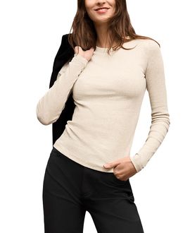 M.m.lafleur M. m.LaFleur Malley Organic Ribbed Pima Cotton Fitted Tee