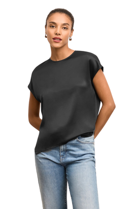M.M.LaFleur M.M.LaFleur Didion Printed Washable Silk Drape Top
