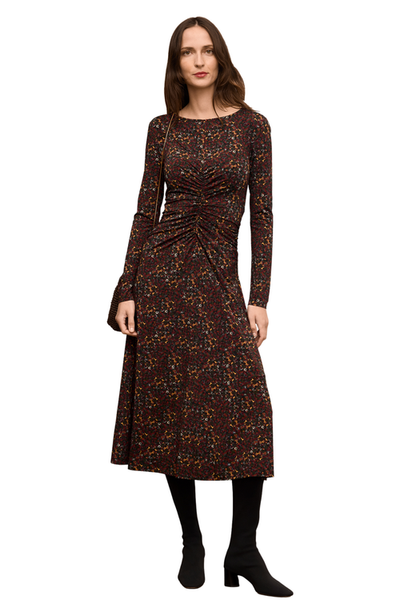 M.M.LaFleur M.M.LaFleur Johnna Printed Jersey Ruched Dress