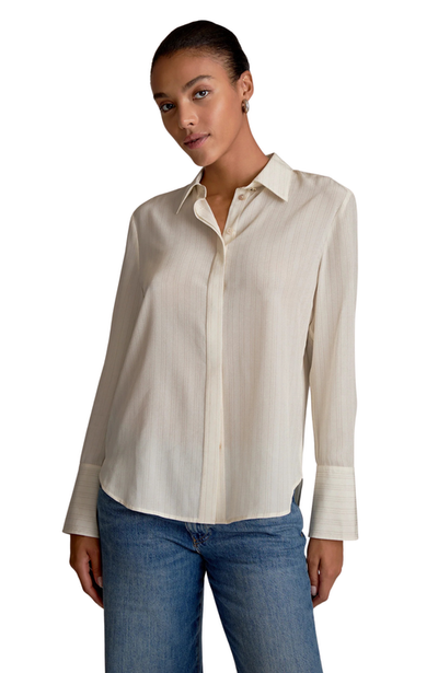 M.M.LaFleur M.M.LaFleur Mira Top - Washable Silk Top Stitch