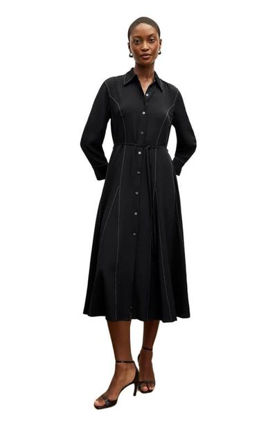 M.M.LaFleur M.M.LaFleur Pepper Dress - Washable Silk Top Stitch