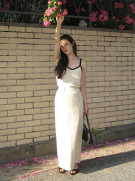 MOAT Back Slit Maxi Skirt