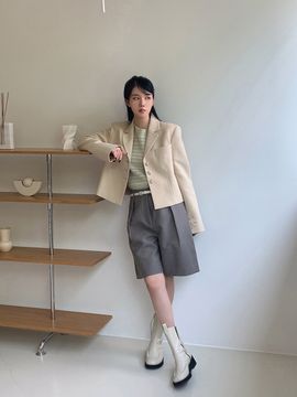 MOAT Cotton Pocket Bermuda Pants _Khaki Brown