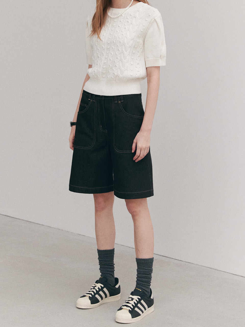 MOAT Denim Bermuda Pants_Moat Black