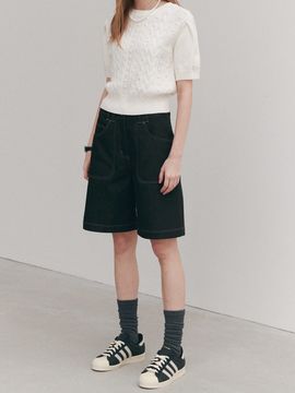 MOAT Denim Bermuda Pants_Moat Black