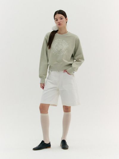 MOAT Denim Bermuda Pants_Off White