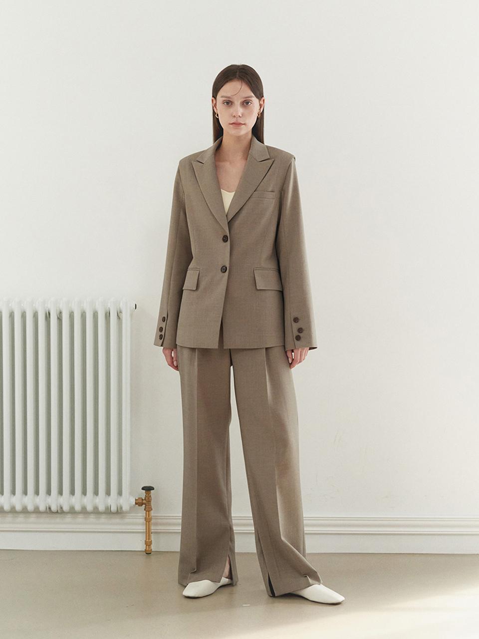 MOAT DIAGONAL DART JACKET(wood brown)