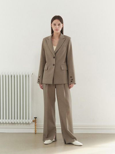 MOAT DIAGONAL DART JACKET(wood brown)