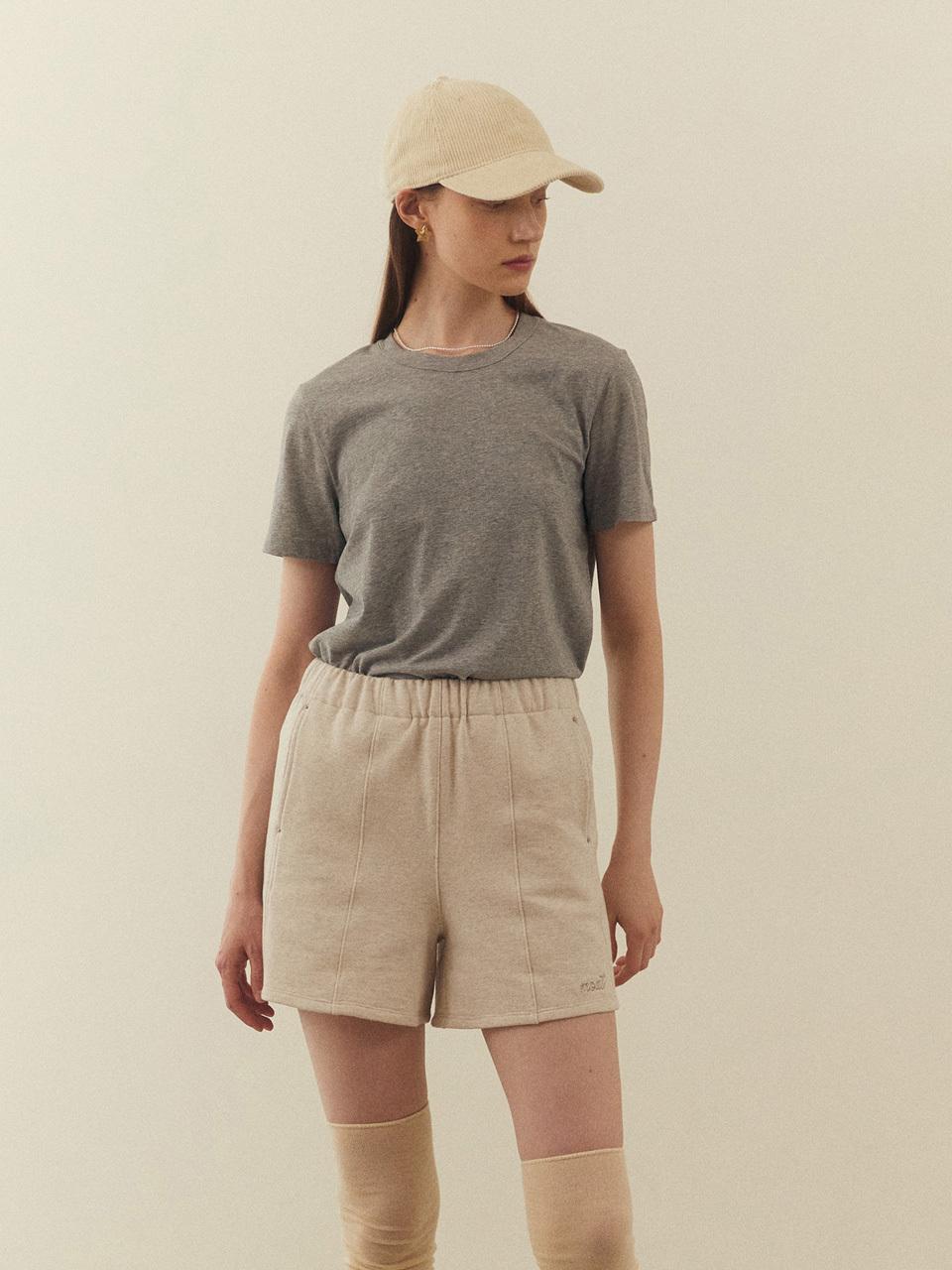 MOAT HALF SWEAT PANTS (gray)
