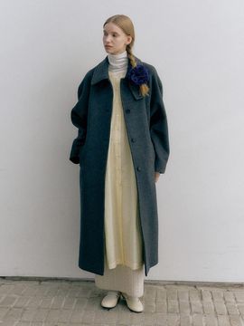 MOAT SINGLE BALMACAAN LONG COAT (dust gray)