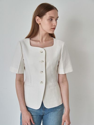 MOAT SQUARENECK HALF SLEEVE JACKET
