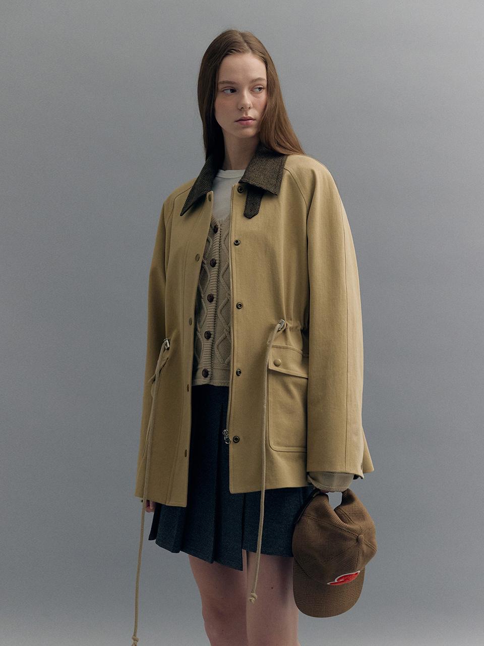 MOAT STRING WORK JACKET (sand beige)