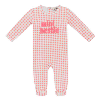 Mocha Mocha Checkered Mini Bestie Romper
