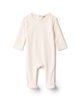 Mocha Mocha Girl Cable Textured Velour Romper - 1