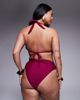 Moda Minx Curve Moda Minx Curve bikini bottom with gold hardware detail in berry-Red - 2