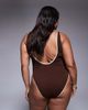 Moda Minx Curve Moda Minx Curve contrast binding swimsuit in brown - 4